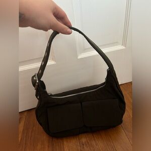 Green denim Zara bag